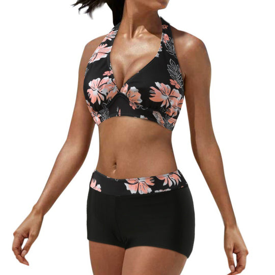 Damen Sportlicher Bikini mit hoch geschnittenem Unterteil EB