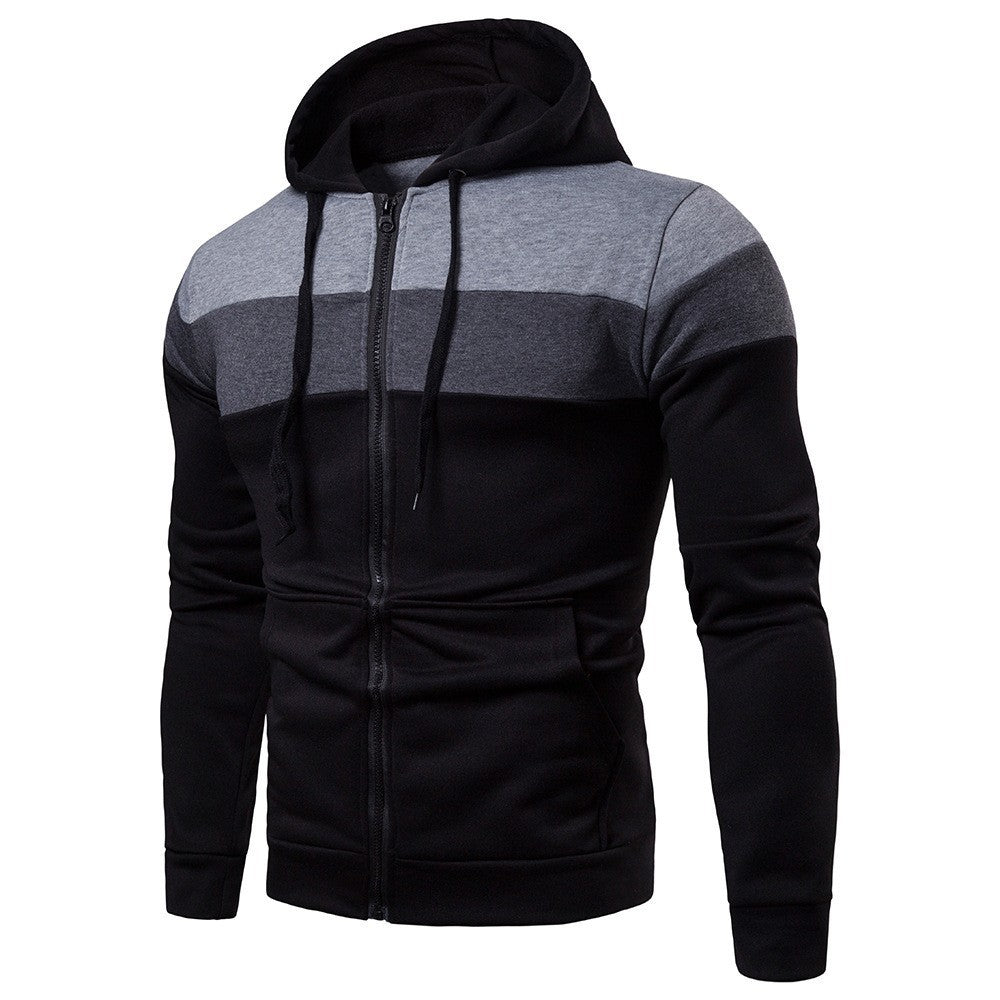 Herren modische Kapuzenjacke mit Farbblockdesign EB