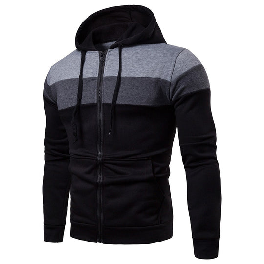 Herren modische Kapuzenjacke mit Farbblockdesign EB