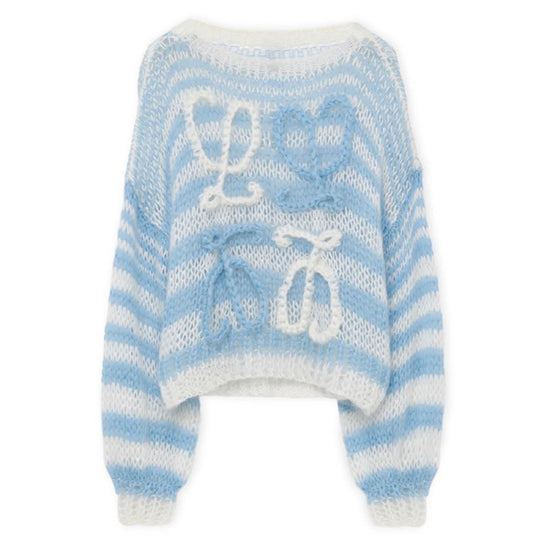 Damen gemütlicher und trendiger Strickpullover mit einzigartigem Design EB