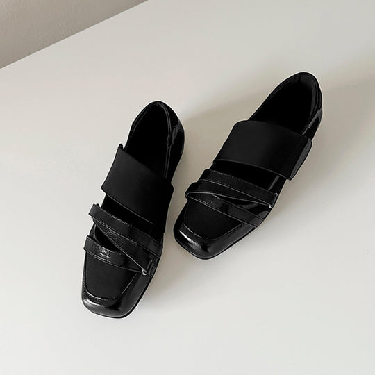Damen Modische Ballerina-Schuhe mit dekorativen Metallic-Details EB