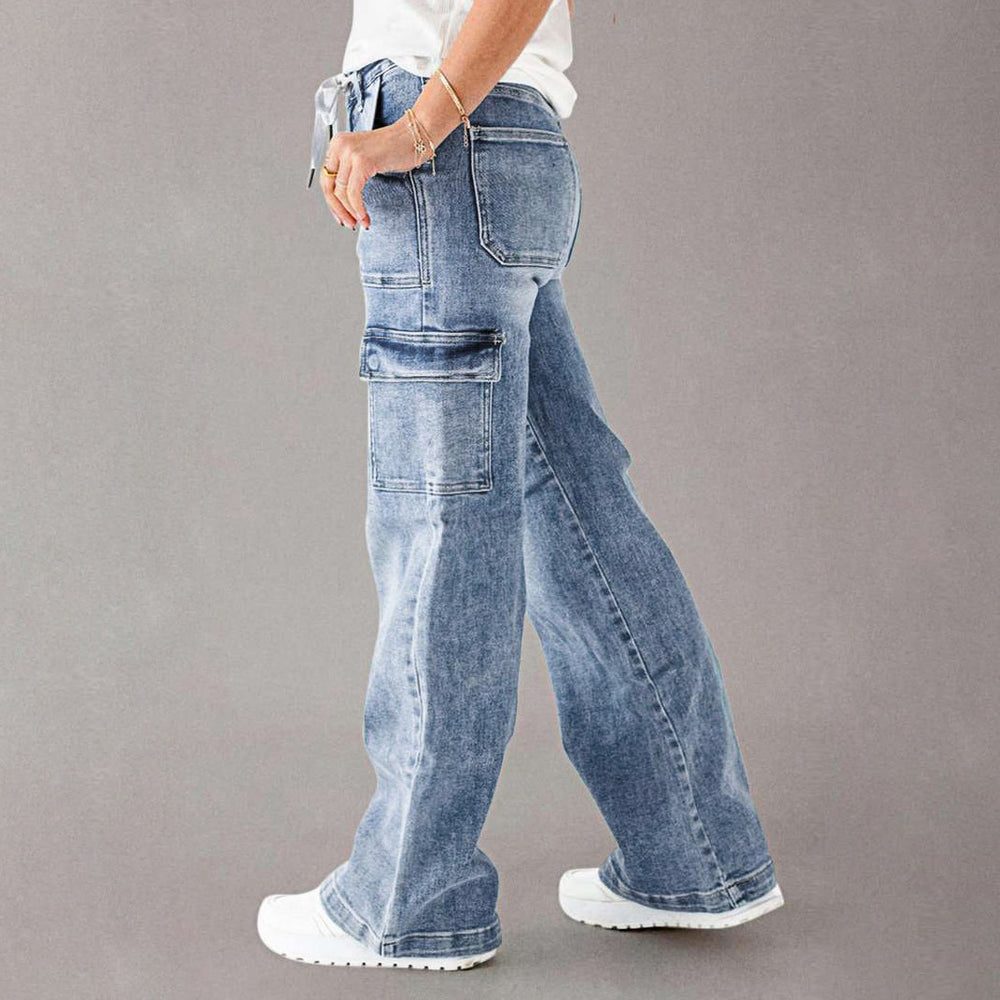 Damen Cargo-Jeans mit lässigem Schnitt und praktischen Taschen EB