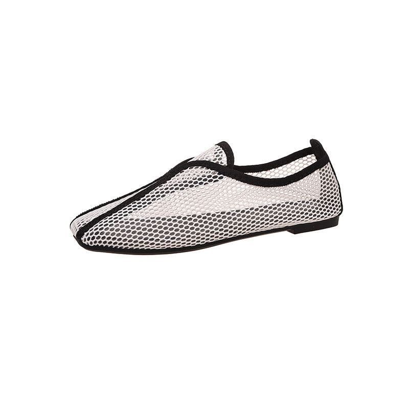 Damen Slip-On Ballerinas aus atmungsaktivem Netzmaterial EB