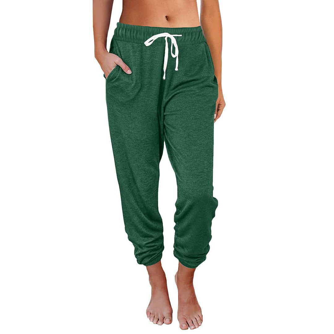 Damen bequeme Sweatpants mit Kordelzug und praktischen Taschen EB