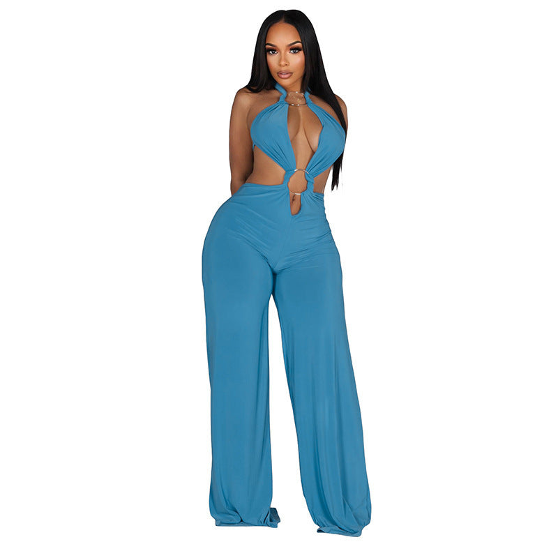 Damen Einteiler mit tiefem V-Ausschnitt und eleganten Cut-Outs EB