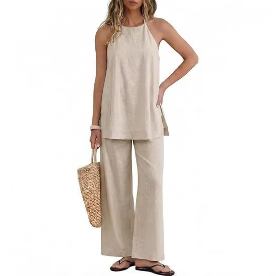 Damen Leichte und luftige Sommerhose mit Tanktop EB