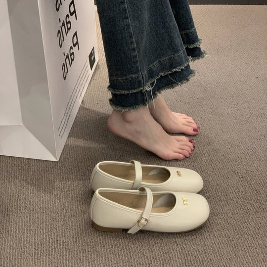 Damen Ballerinas mit modischer Schnallenverzierung und komfortabler Innensohle EB