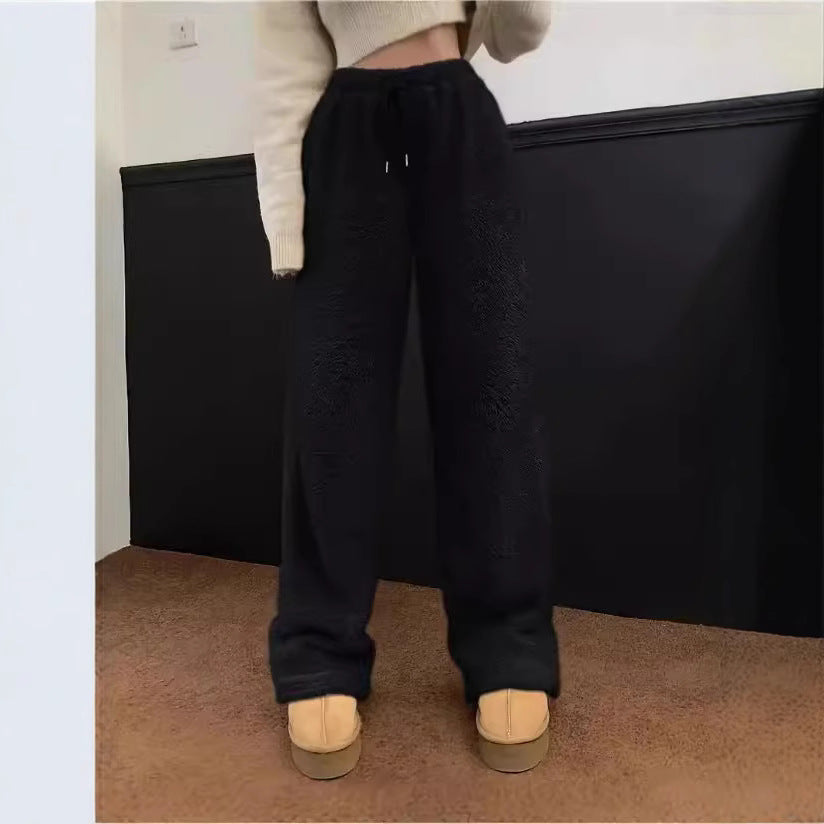 Damen Plüschstoff Freizeithose EB
