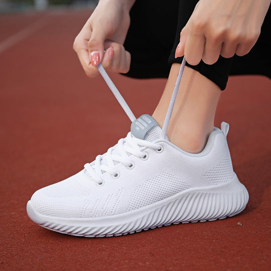 Damen Atmungsaktive Freizeitsneaker mit flexiblem Mesh-Obermaterial und rutschfester Sohle EB