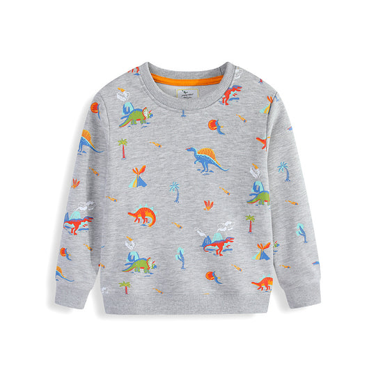 Kinder Sweatshirt mit buntem Dinosaurier-Motiv EB