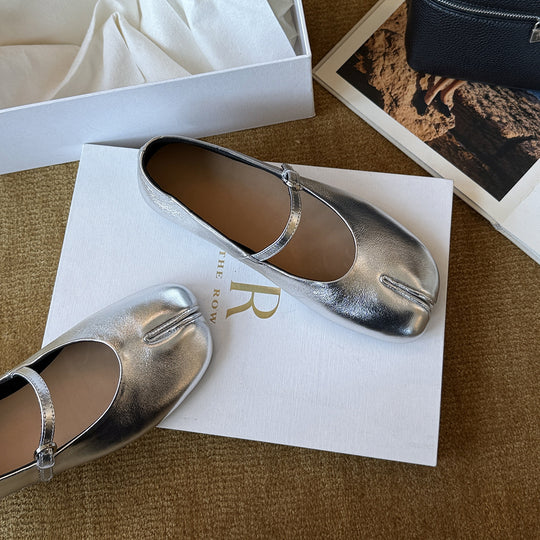 Damen elegante Ballerinas mit funkelndem Design und praktischem Riemchen EB