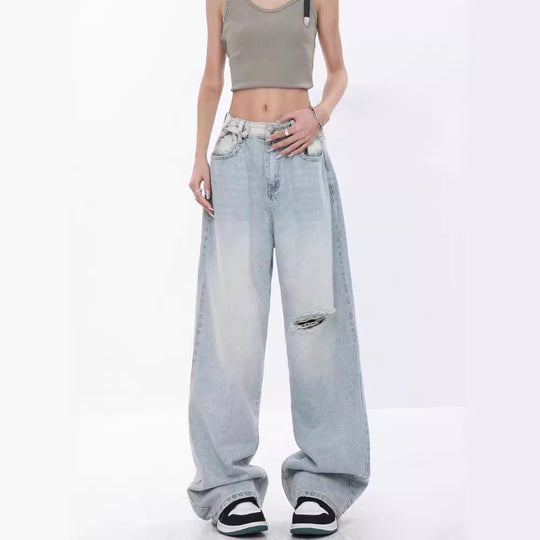Damen weite Jeanshose im lässigen Urban-Style mit unverwechselbarem Vintage-Charakter EB