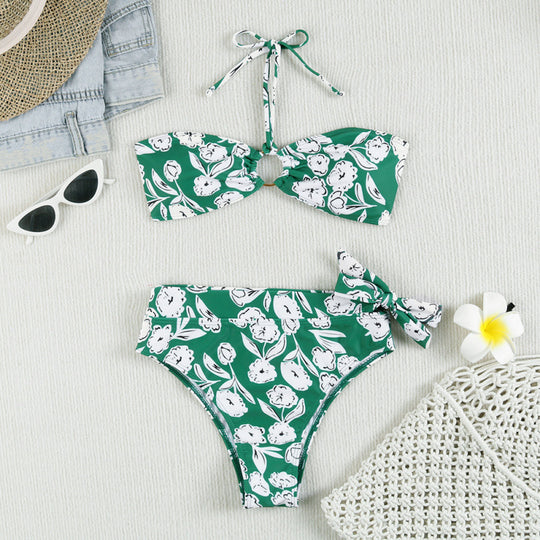 Damen Bandeau-Bikini mit verstellbaren Trägern und hochwertigem Twist-Design EB