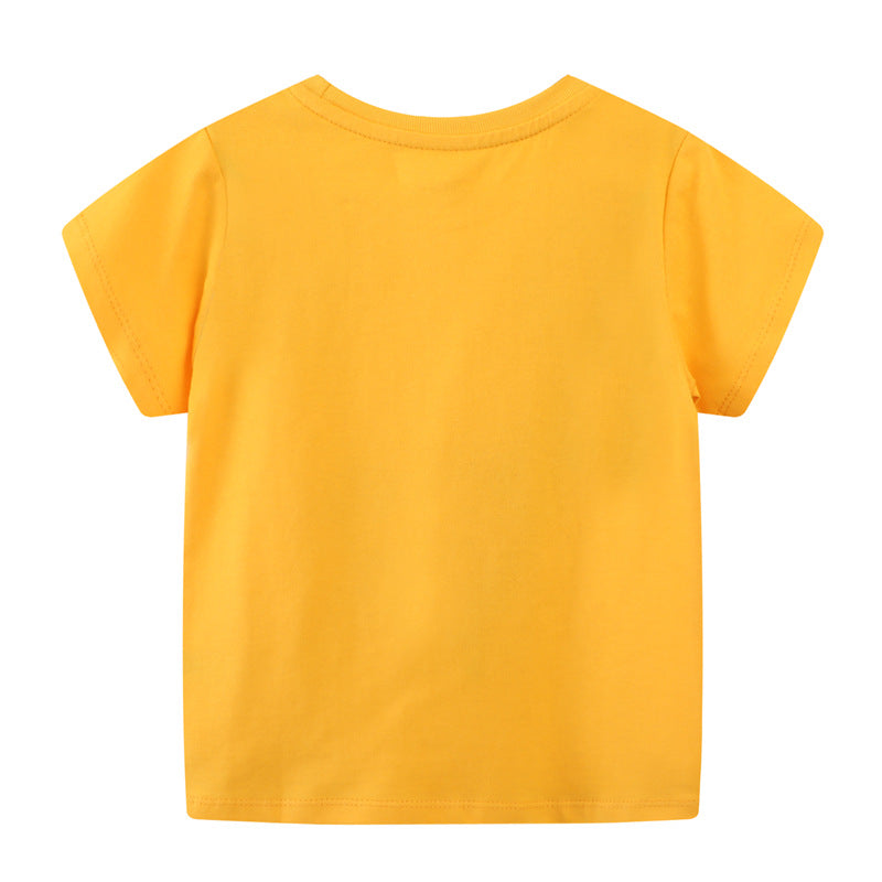 Mädchen T-Shirt mit buntem Einhorn- und Regenbogenmotiv EB