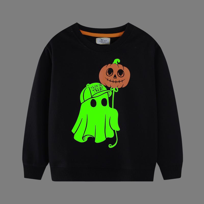 Jungen Kuschelsweatshirt mit gruseligem Halloween-Motiv EB