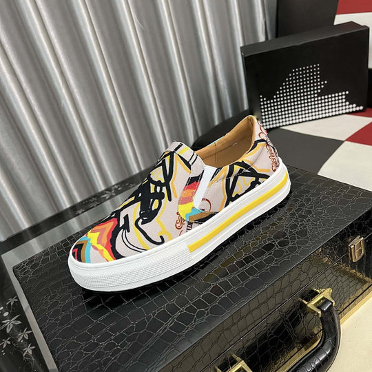 Damen Modische Slip-On Sneakers mit kreativen Druckmotiven von EB