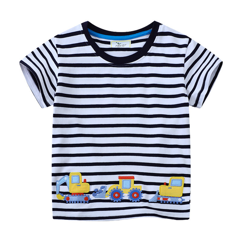 Jungen T-Shirt mit bezauberndem Baustellenfahrzeug-Design EB
