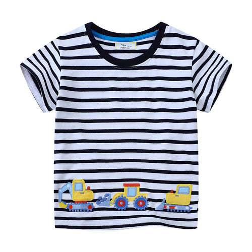 Jungen T-Shirt mit bezauberndem Baustellenfahrzeug-Design EB