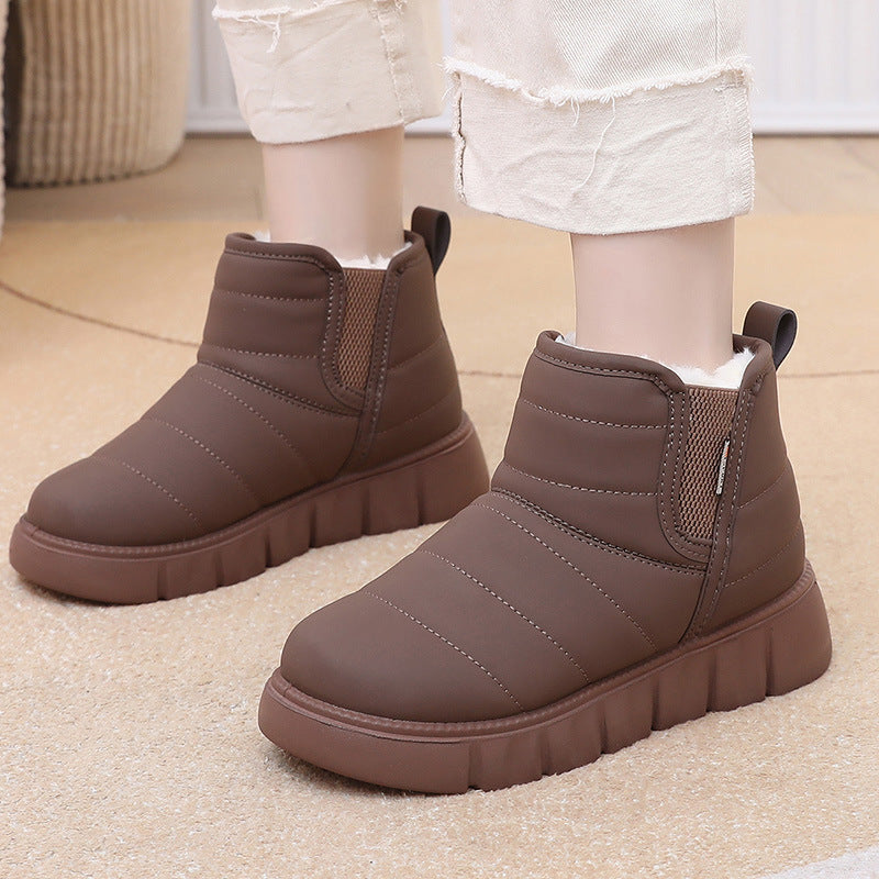 Damen Warme und gepolsterte Winterstiefel EB