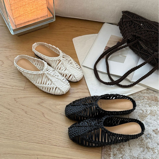 Damen Ausgefallene Leichtgewicht-Sandalen im kunstvollen Geflecht-Design EB