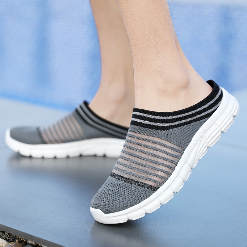 Damen Atmungsaktive Slip-On Sneakers mit elastischem Design und flexibler Sohle EB