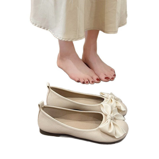 Damen Ballerinas mit zarter Schleifenverzierung EB