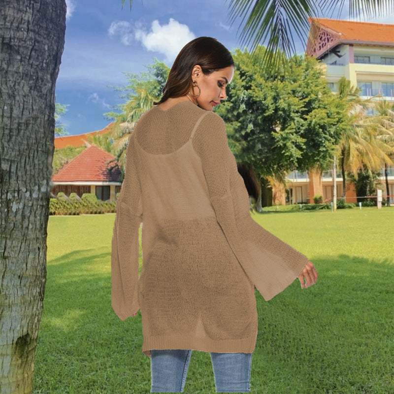 Damen lässiger Strickmantel EB
