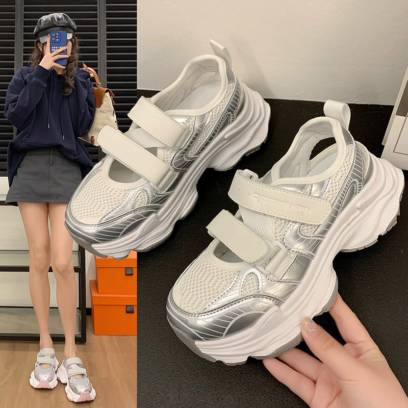 Damen Bequeme Sneaker mit verstellbarem Klettverschluss EB