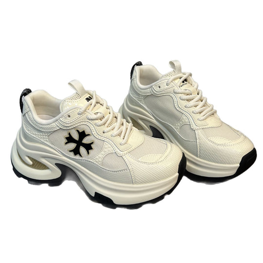 Damen Chunky Sneakers mit atmungsaktiver Mesh-Oberfläche und stabiler Sohle EB