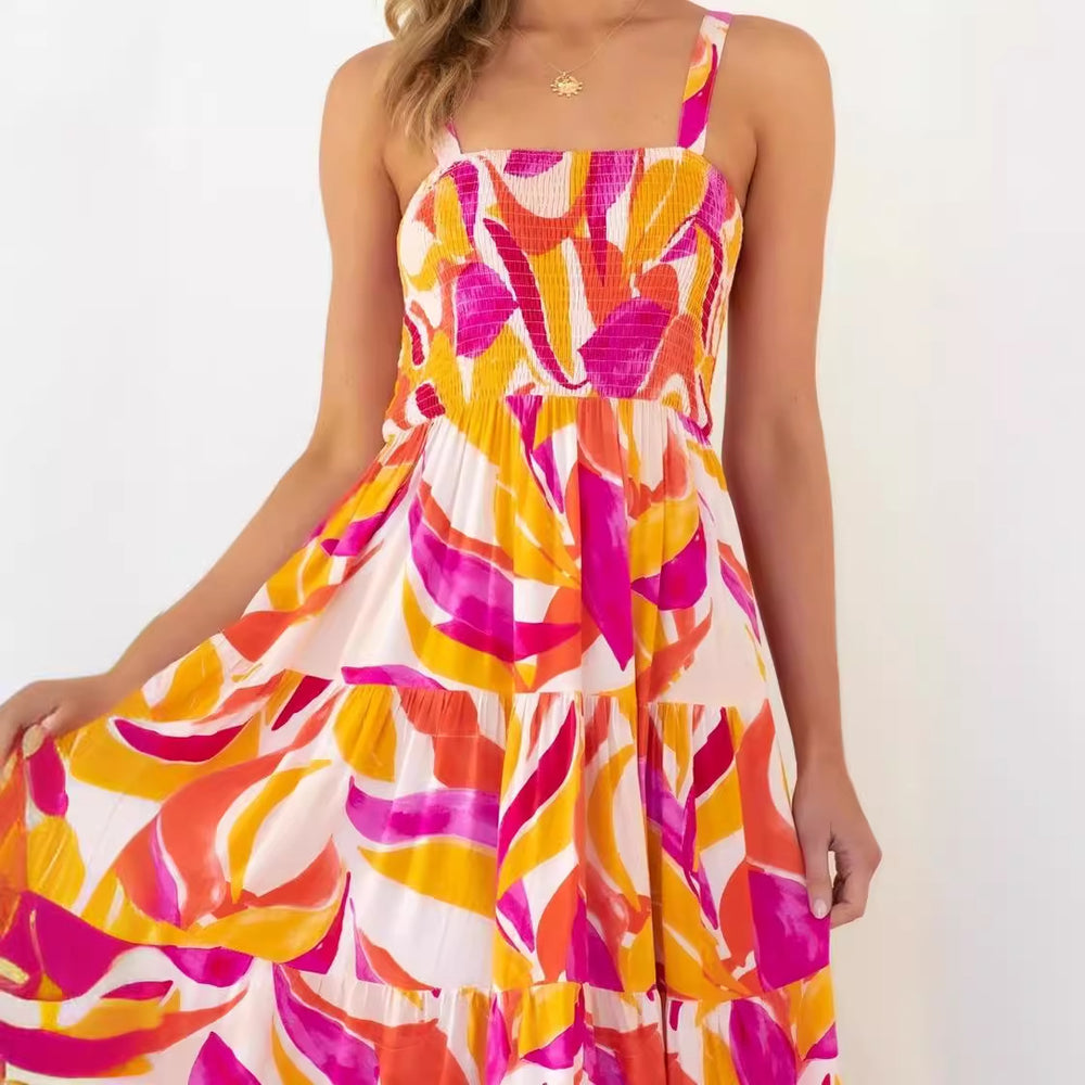 Damen Maxikleid mit floralem Design EB