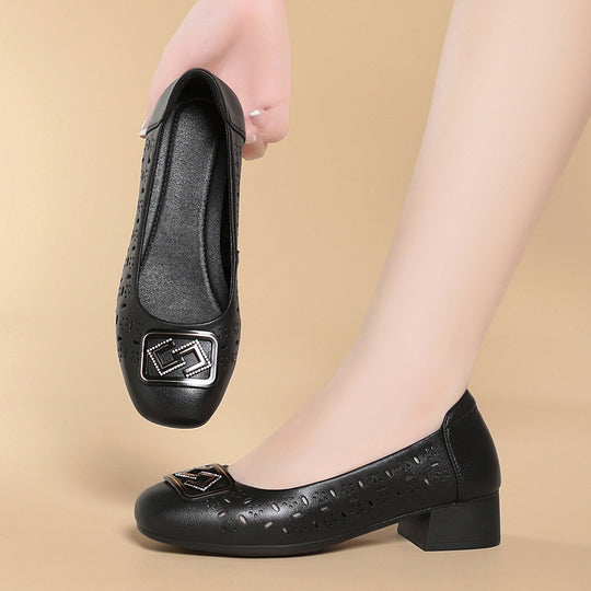 Damen Ballerinas mit modischen Cut-Outs und eleganter Verzierung EB