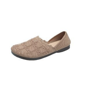 Damen Komfortable Ballerinas mit modischem Strickdesign EB