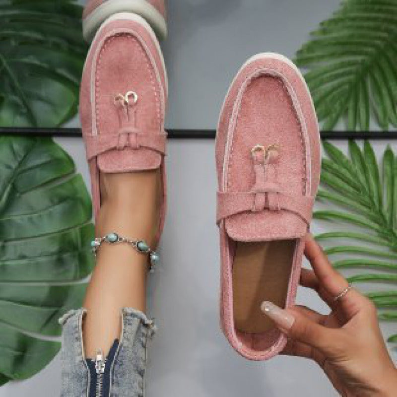 Damen nan bequeme Slip-On Loafer mit dekorativem Quastenbesatz und ergonomischer Gummisohle EB