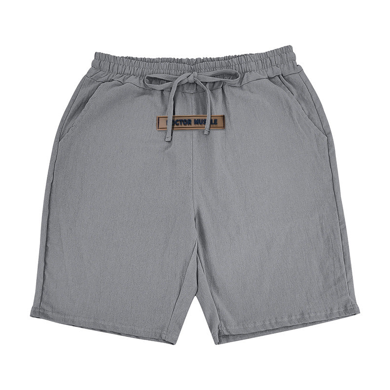 Herren lässige Strandshorts mit elastischem Bund und verstellbarem Kordelzug EB