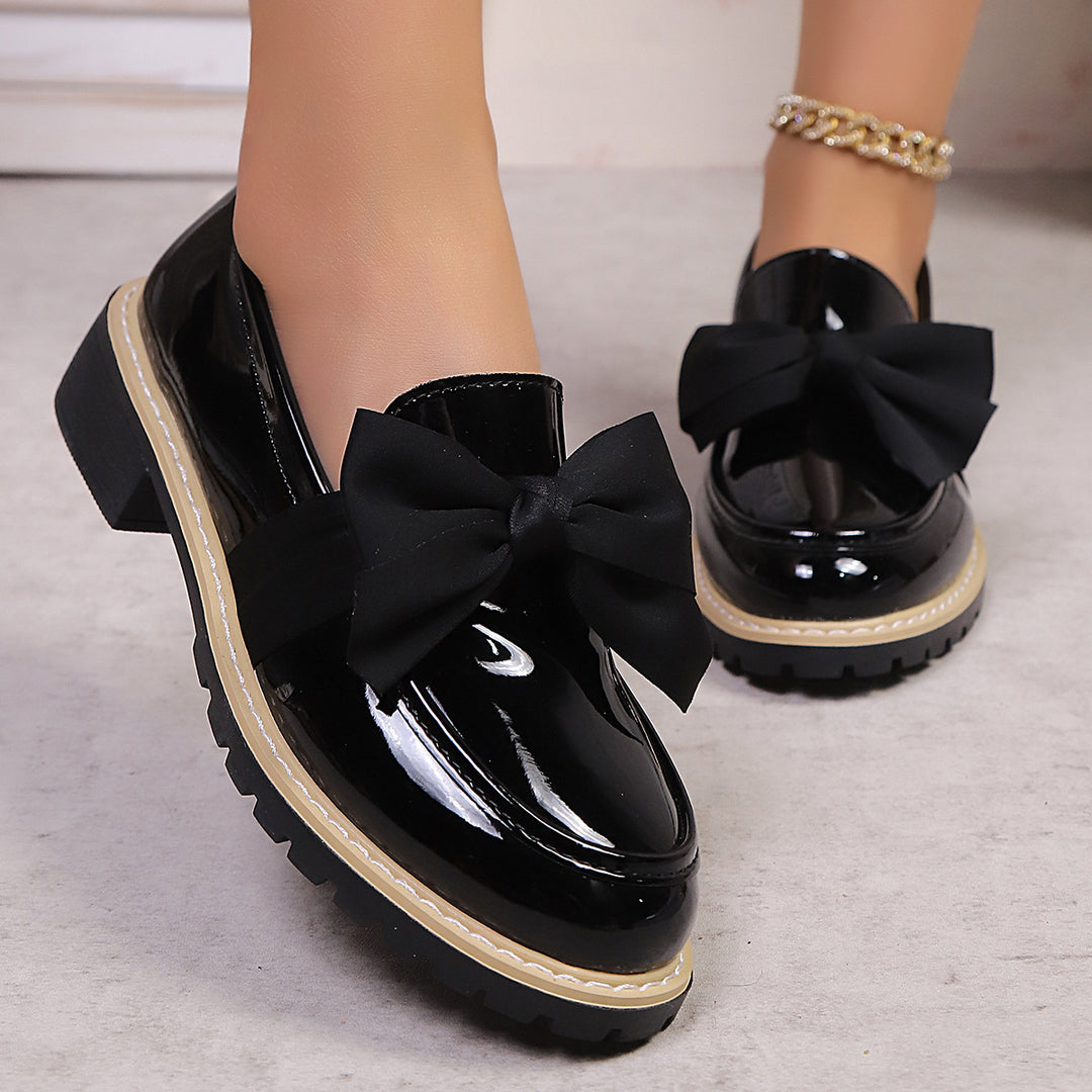 Damen Ballerina-Schuhe mit dekorativen Schleifen und rutschfester Sohle EB