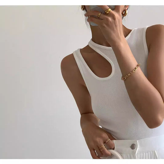 Damen Tanktop mit einzigartigem Cut-Out Design und sportlichem Schnitt EB