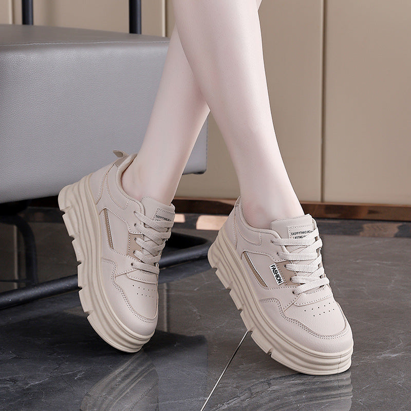 Damen modische Plateau Sneakers mit sportlichem Design EB