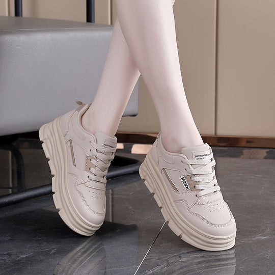 Damen modische Plateau Sneakers mit sportlichem Design EB