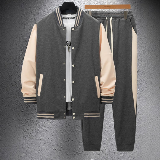 Herren Sportliches Sweat-Anzug-Set mit gestreiften Details EB