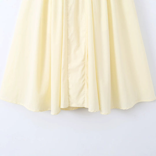 Damen Maxi-Kleid mit elegantem V-Ausschnitt und raffinierten Falten EB
