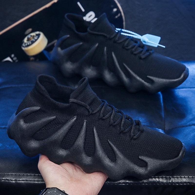 Damen atmungsaktive Freizeitsneaker mit elastischem Kragen und innovativem Sohlen-Design EB