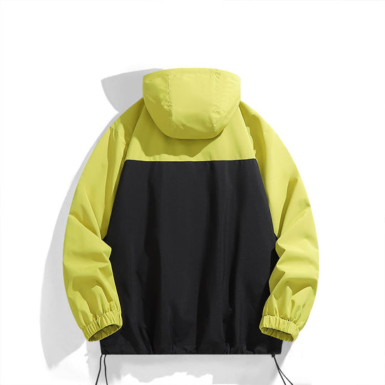 Herren winddichte Funktionsjacke mit stylischem Farbkontrast und praktischen Taschen EB