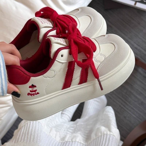 Damen Sportliche Sneakers mit dicker Sohle und trendigem Design EB