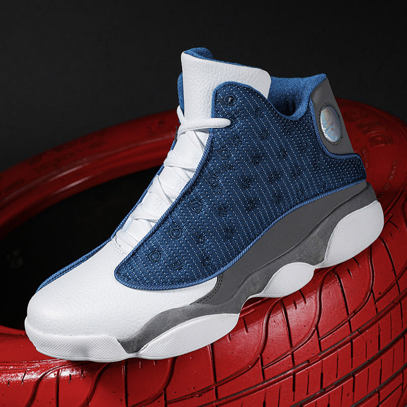 Herren atmungsaktiver High-Top Basketball Sneaker mit Dämpfung und rutschfester Gummisohle EB