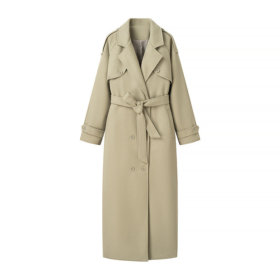 Damen Trenchcoat mit doppelter Knopfleiste und praktischem Gürtel EB