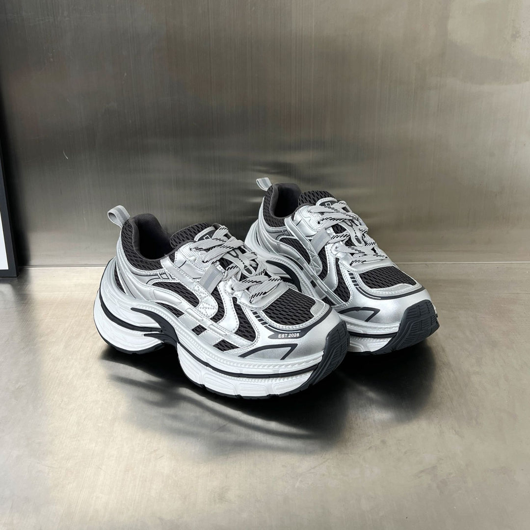 Damen trendige Sneakers mit ausgeglichener Dämpfung und atmungsaktiver Mesh-Oberfläche EB