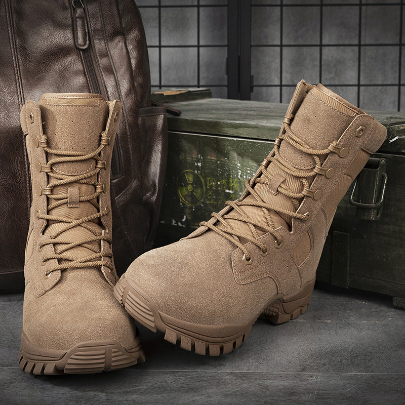 Herren Feste Tactical Boots mit seitlichem Reißverschluss und griffiger Sohle EB