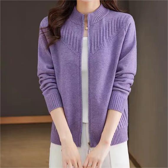 Damen Strickjacke mit hohem Kragen EB