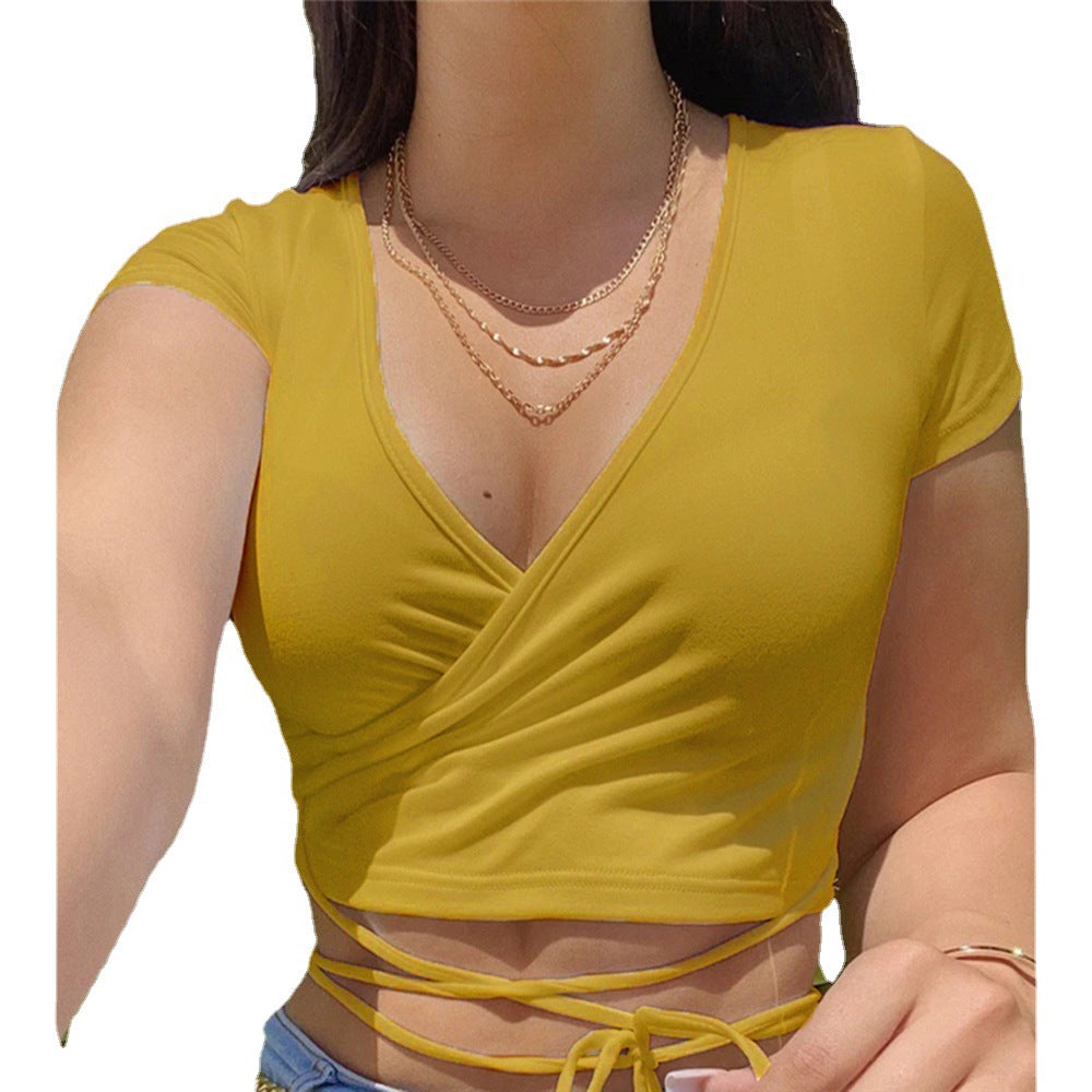 Damen Wickeloberteil mit kurzem Arm EB