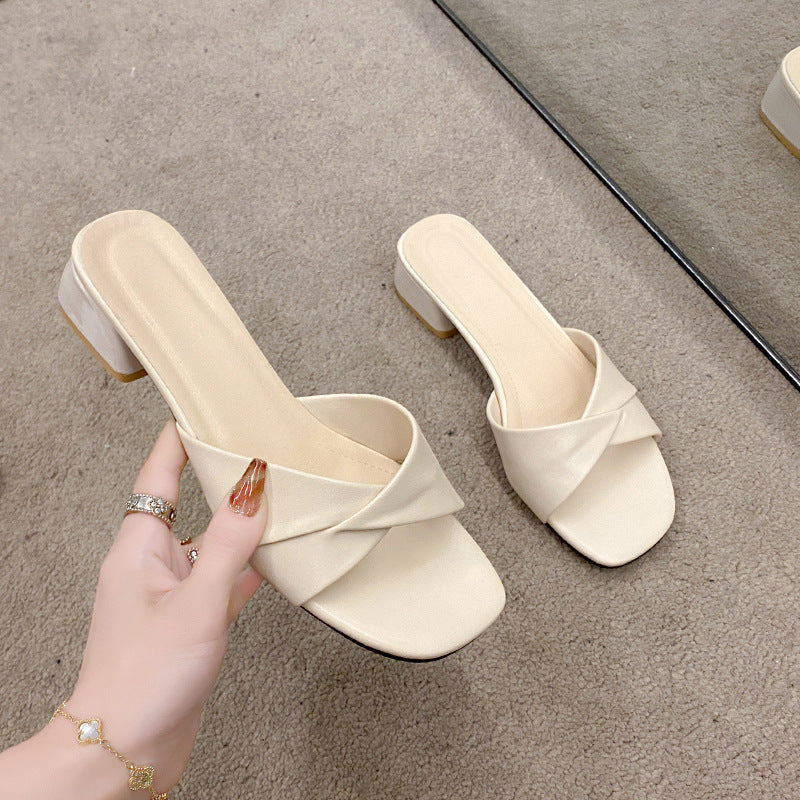 Damen Trendige Slingback Sandalen mit elegantem Kreuzriemen EB